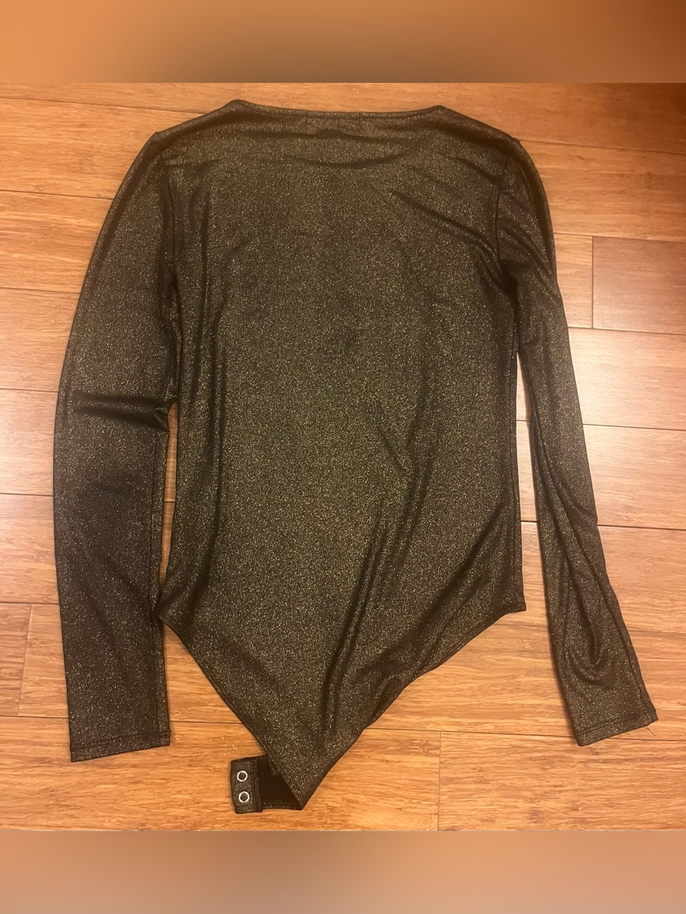 Forever 21 Black Long-Sleeve One-Piece Bodysuit - Picture 2 of 3